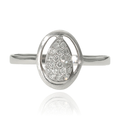 Fehér arany gyűrű 54-es méret (B12663_4I)